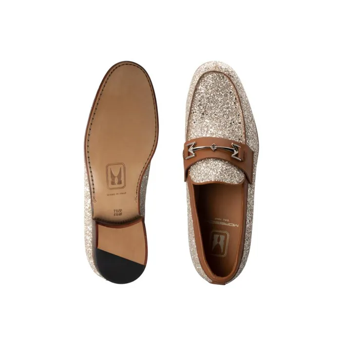Loafers Men Moreschi FOR HIM 8211 Gold Glitter Loafer