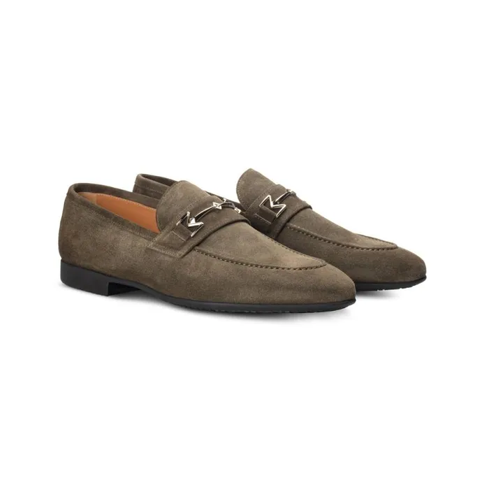 Loafers Men Moreschi Green Suede Loafer