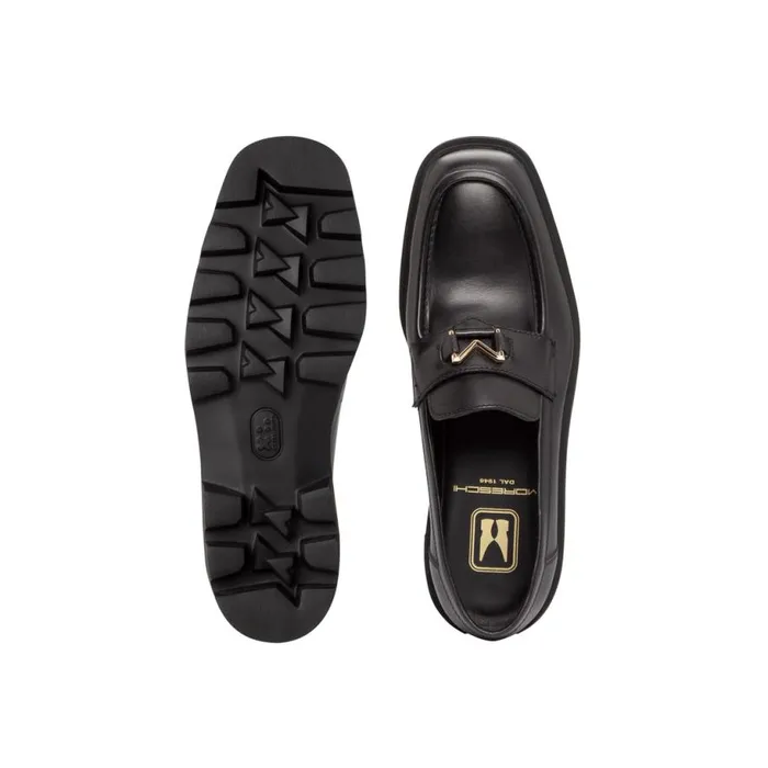 Loafers Women Moreschi Black Leather Loafer