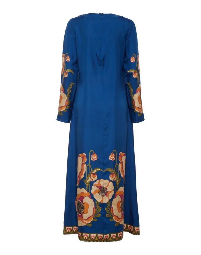 Long Sleeve Swing Dress Place Poppies Blue Place Women La Double J Dresses Long Sleeve Swing Dress Place Poppies Blue Place Women La Double J Dresses