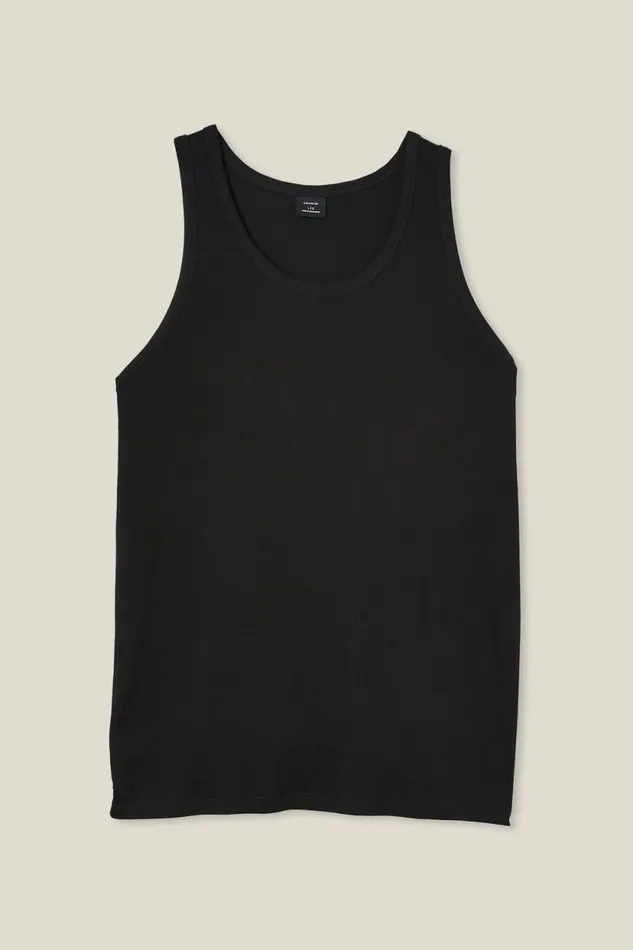 Loose Fit Rib Tank Black Men Cotton On Tees and Tanks Loose Fit Rib Tank Black Men Cotton On Tees and Tanks