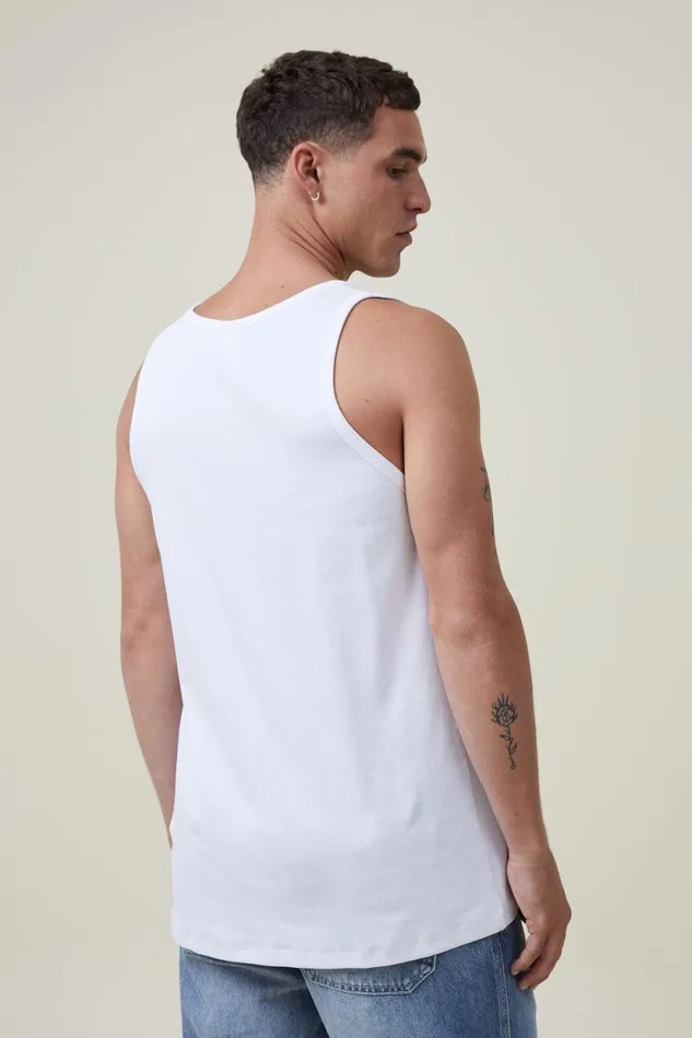 Loose Fit Rib Tank White Men Cotton On Tees and Tanks Loose Fit Rib Tank White Men Cotton On Tees and Tanks
