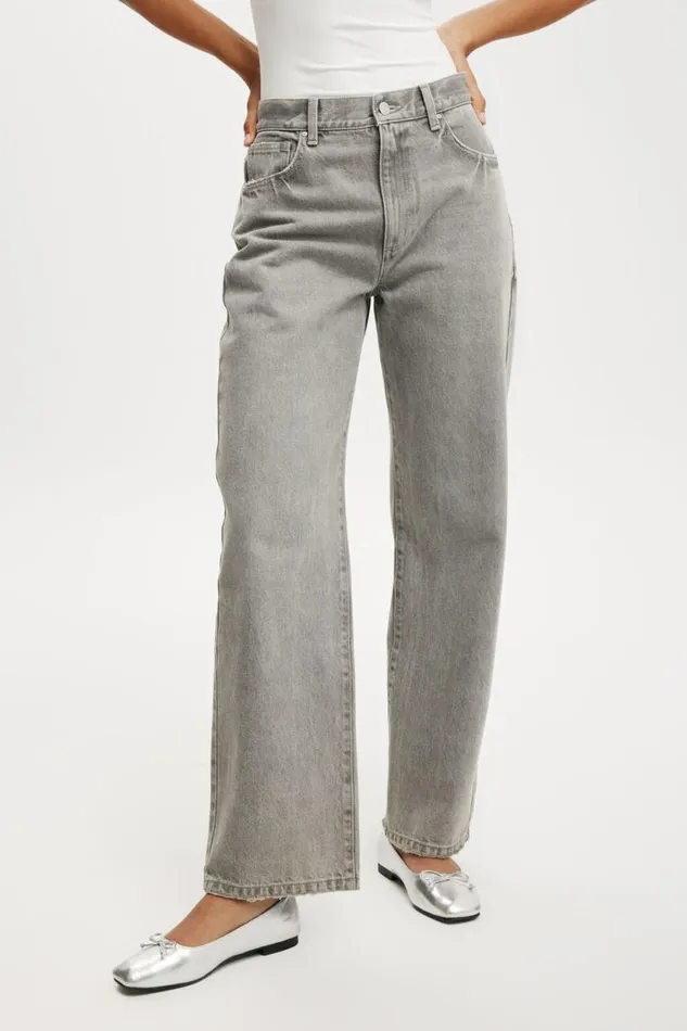 Loose Straight Jean Ash Grey Women Cotton On Pants Loose Straight Jean Ash Grey Women Cotton On Pants