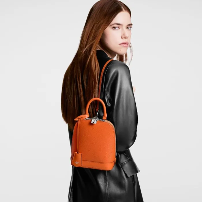 Louis Vuitton Backpacks Louis Vuitton M25104 Alma Backpack Orange 8211 Louis Vuitton Handbag Store 8211 Women
