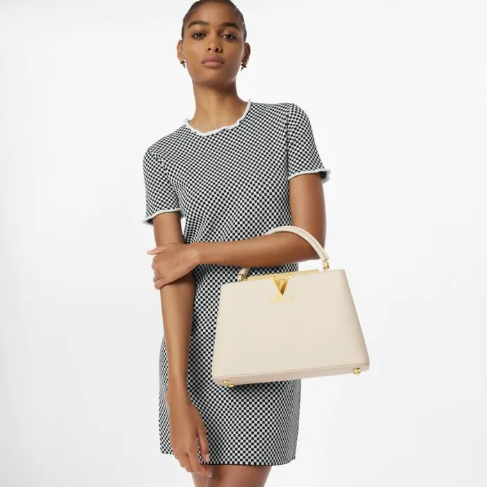 Louis Vuitton Capucines Bag Louis Vuitton M59883 Capucines MM Cream 8211 Louis Vuitton Handbag Store 8211 Women