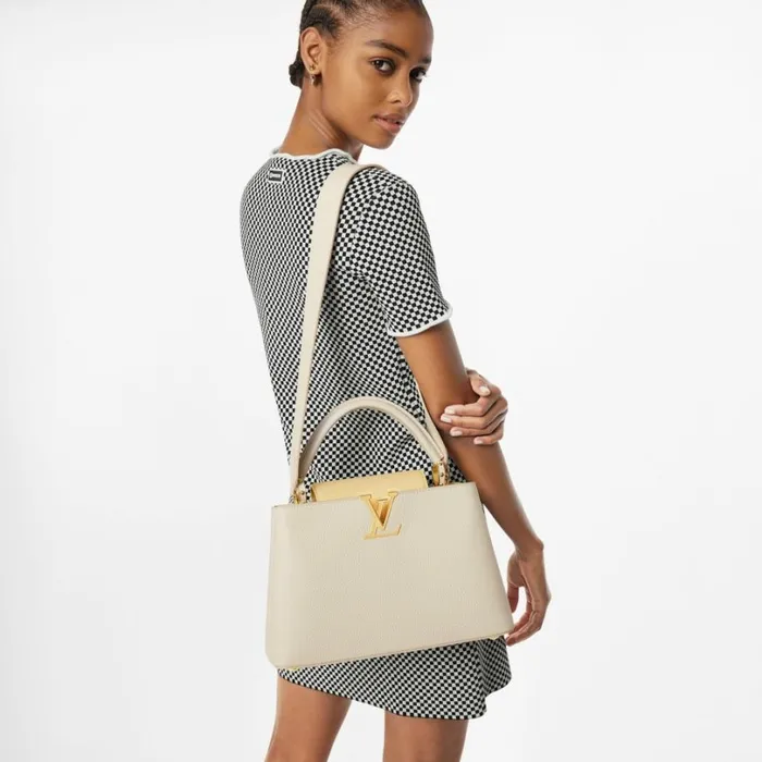 Louis Vuitton Capucines Bag Louis Vuitton M59883 Capucines MM Cream 8211 Louis Vuitton Handbag Store 8211 Women