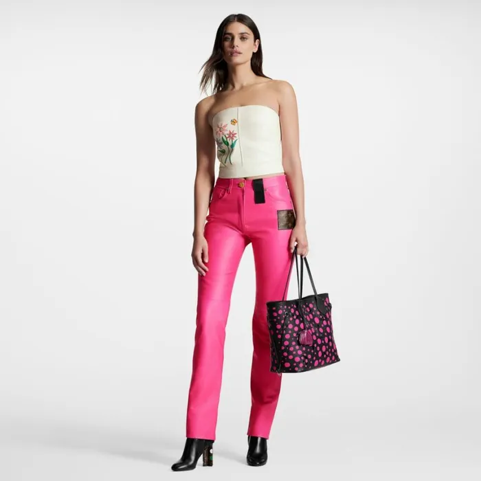 Louis Vuitton Neverfull Bag Louis Vuitton LV X YK Neverfull MM M46419 Noir Fuchsia 8211 Louis Vuitton Handbag Store 8211 Women