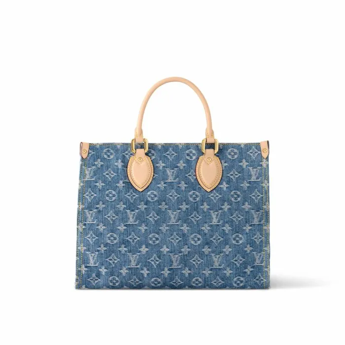 Louis Vuitton Onthego Bag Louis Vuitton M46871 OnTheGo MM Denim Blue 8211 Louis Vuitton Handbag Store 8211 Women
