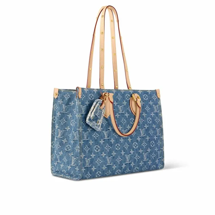 Louis Vuitton Onthego Bag Louis Vuitton M46871 OnTheGo MM Denim Blue 8211 Louis Vuitton Handbag Store 8211 Women