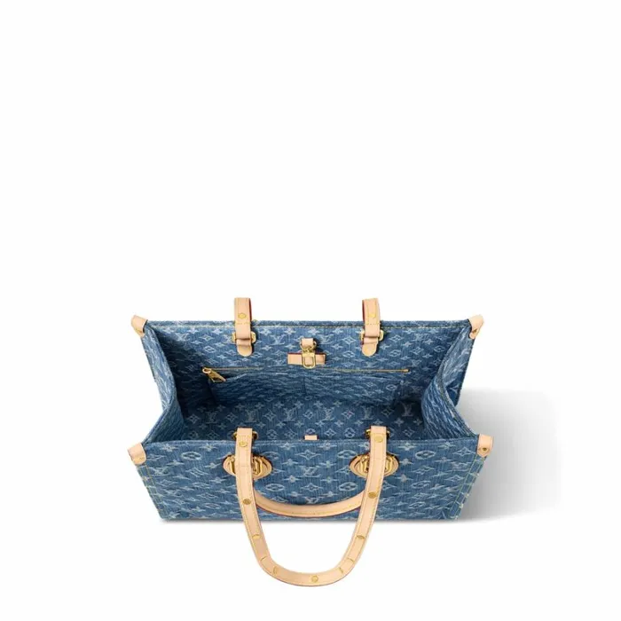 Louis Vuitton Onthego Bag Louis Vuitton M46871 OnTheGo MM Denim Blue 8211 Louis Vuitton Handbag Store 8211 Women