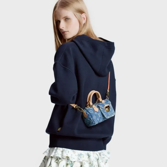 Louis Vuitton Speedy Bag Louis Vuitton M82950 Nano Speedy Denim Blue 8211 Louis Vuitton Handbag Store 8211 Women