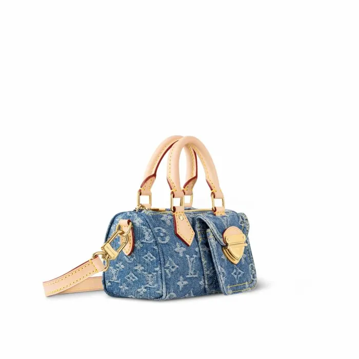 Louis Vuitton Speedy Bag Louis Vuitton M82950 Nano Speedy Denim Blue 8211 Louis Vuitton Handbag Store 8211 Women