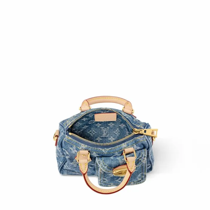 Louis Vuitton Speedy Bag Louis Vuitton M82950 Nano Speedy Denim Blue 8211 Louis Vuitton Handbag Store 8211 Women