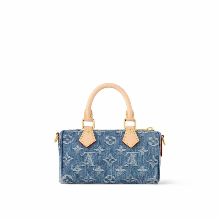 Louis Vuitton Speedy Bag Louis Vuitton M82950 Nano Speedy Denim Blue 8211 Louis Vuitton Handbag Store 8211 Women