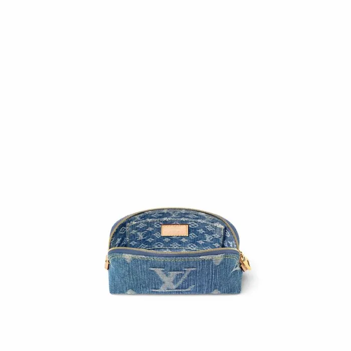 Louis Vuitton Wallets Louis Vuitton M24316 Pochette Cosmtique PM Denim Blue 8211 Louis Vuitton Handbag Store 8211 Women
