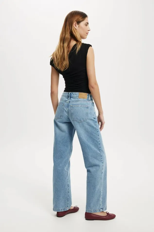 Low Rise Straight Jean Bells Blue Women Cotton On Pants Low Rise Straight Jean Bells Blue Women Cotton On Pants