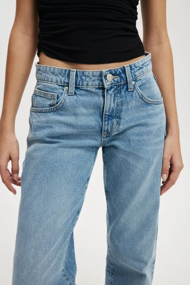 Low Rise Straight Jean Bells Blue Women Cotton On Pants Low Rise Straight Jean Bells Blue Women Cotton On Pants