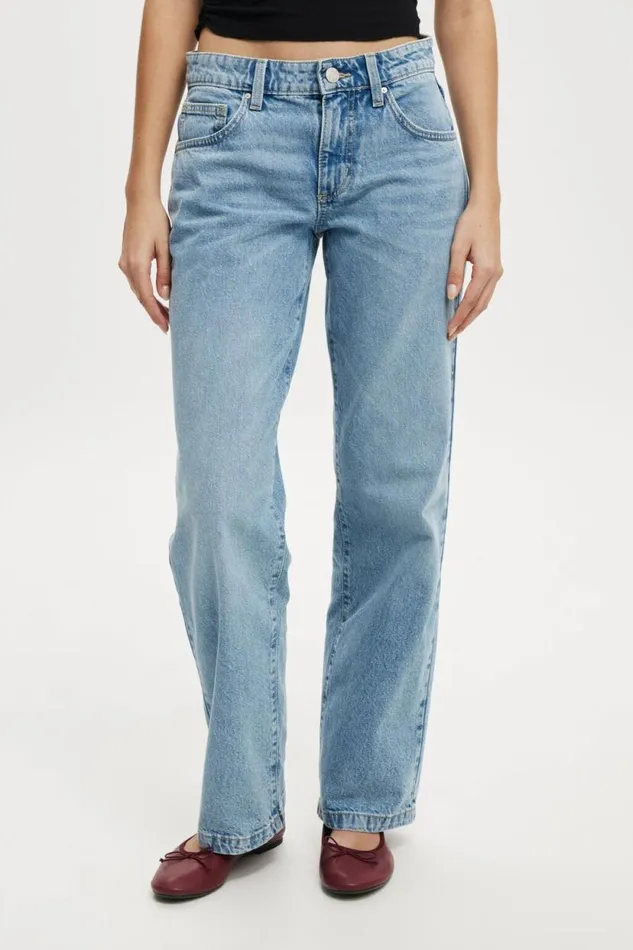 Low Rise Straight Jean Bells Blue Women Cotton On Pants Low Rise Straight Jean Bells Blue Women Cotton On Pants