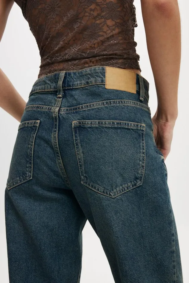 Low Rise Straight Jean Rust Blue Women Cotton On Pants Low Rise Straight Jean Rust Blue Women Cotton On Pants