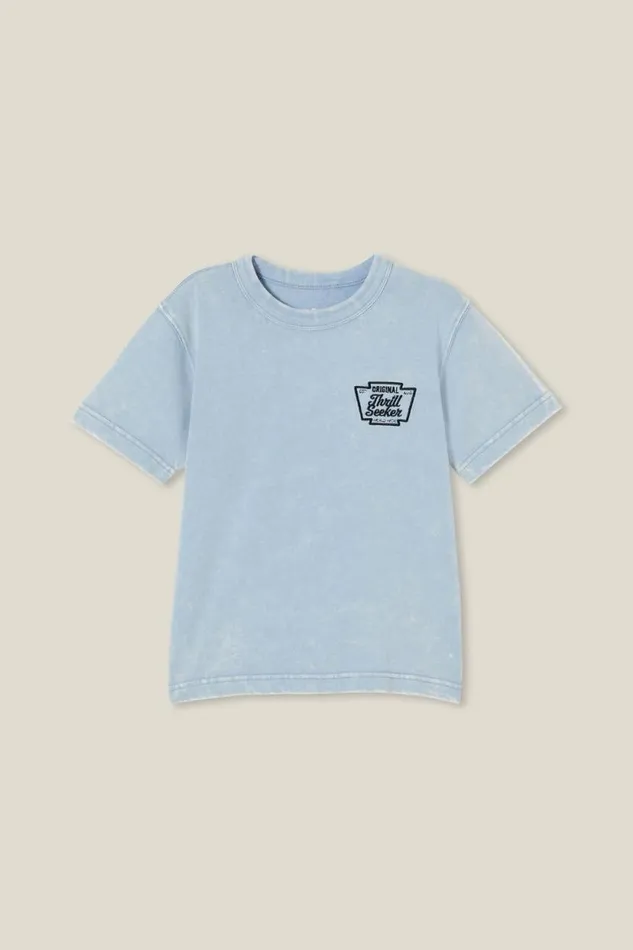 Luca Acid Wash Short Sleeve Tee Dusty Bluenevermind The Chaos BoysGirls Cotton On Tops and TShirts Luca Acid Wash Short Sleeve Tee Dusty Bluenevermind The Chaos BoysGirls Cotton On Tops and TShirts