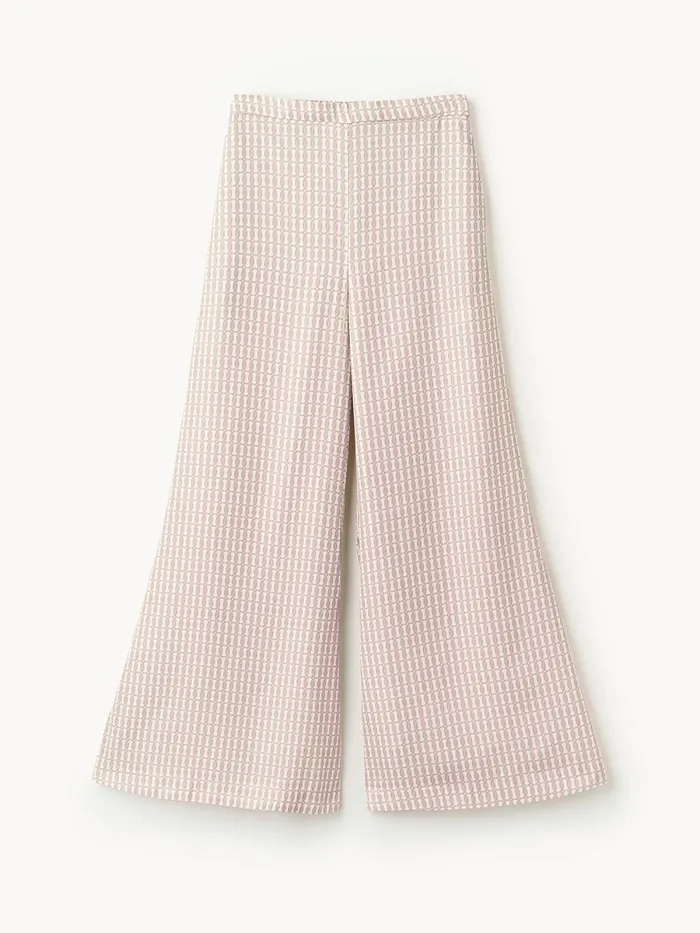 Lucee Flared Trousers Off White Monogram Women By Malene Birger Trousers