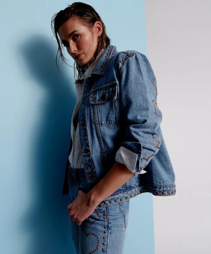 LUCKY BET DENIM TRUCKER JACKET Women One Teaspoon Denim Jackets LUCKY BET DENIM TRUCKER JACKET Women One Teaspoon Denim Jackets