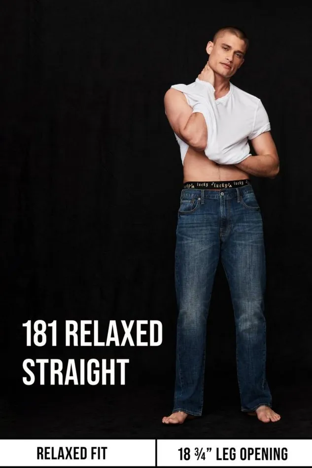 Lucky Brand 181 Relaxed Straight Coolmax Jean Leon Park Men Jeans