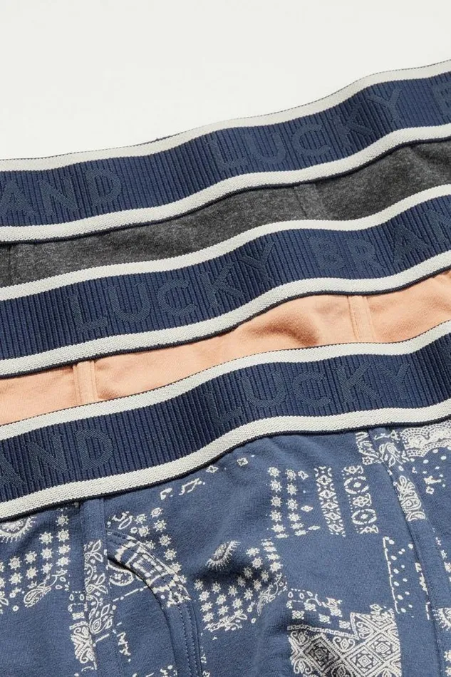 Lucky Brand 3 Pack Stretch Boxer Brief Multi Men Underwear and Sleepwear