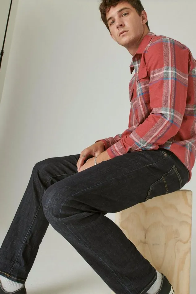 Lucky Brand 410 Athletic Straight Coolmax Stretch Jean Hula Men Jeans