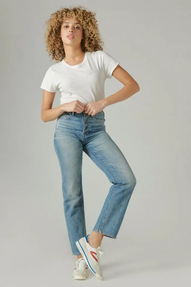 Lucky Brand 90039s Loose High Rise Straight Gilman Blue Women Jeans