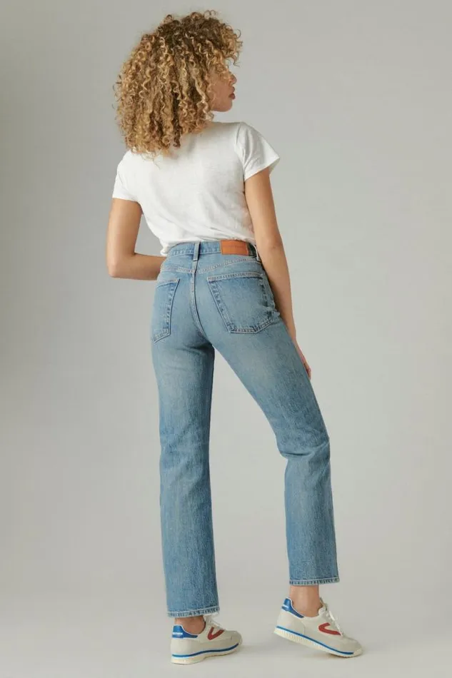 Lucky Brand 90039s Loose High Rise Straight Gilman Blue Women Jeans