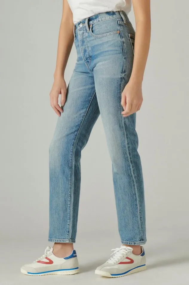 Lucky Brand 90039s Loose High Rise Straight Gilman Blue Women Jeans