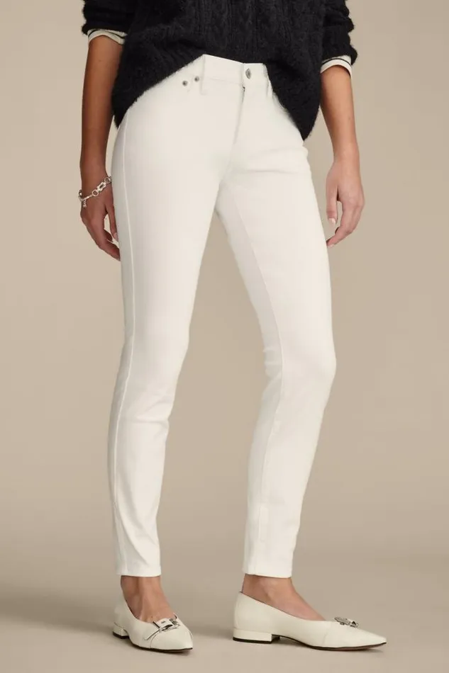 Lucky Brand Ava Mid Rise Skinny Bright White Women Jeans