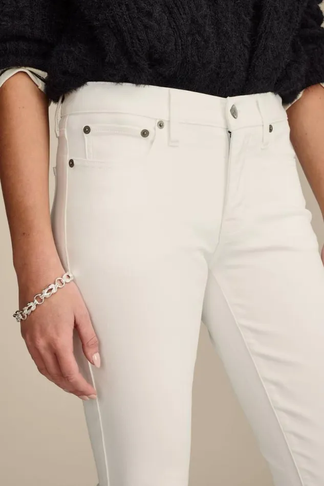 Lucky Brand Ava Mid Rise Skinny Bright White Women Jeans