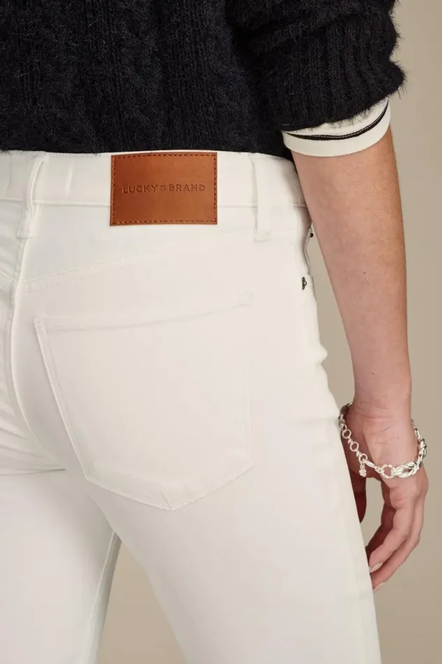 Lucky Brand Ava Mid Rise Skinny Bright White Women Jeans