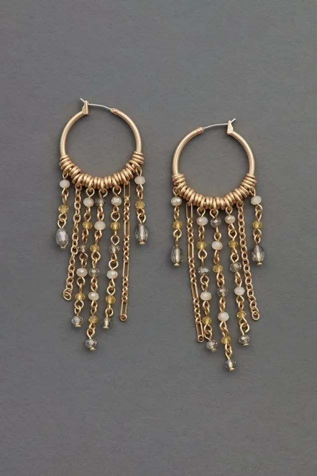 Lucky Brand Chandelier Fringe Earring Gold Women Jewelry