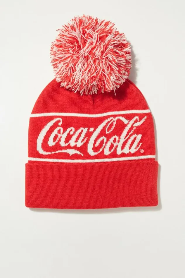 Lucky Brand Coca Cola Beanie Mars Red Combo Women Hats