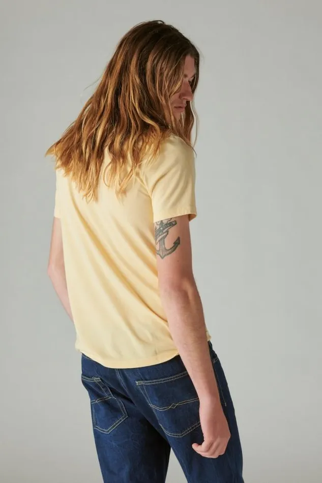 Lucky Brand Coors Label Tee Straw Men Graphic Tees
