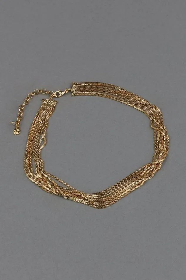 Lucky Brand Delicate Multi Strand Layer Necklace Gold Women Jewelry