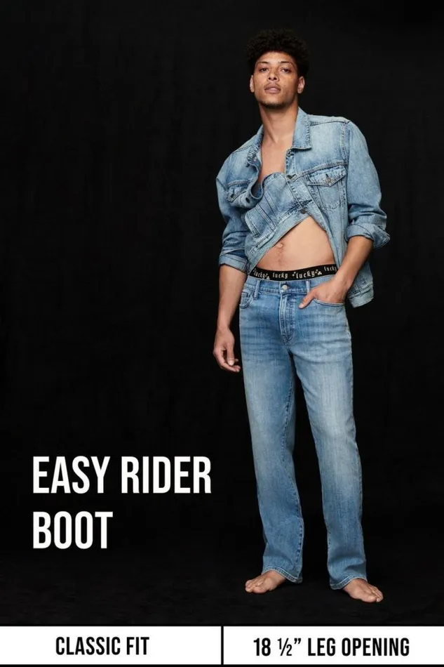 Lucky Brand Easy Rider Boot Comfort Stretch Jean Hyder Men Jeans