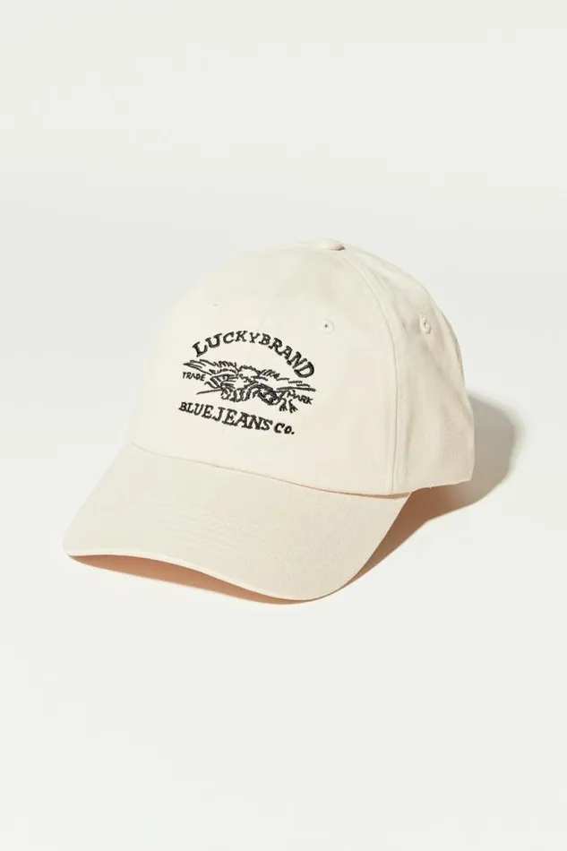 Lucky Brand Embroidery Hat Natural Men Hats