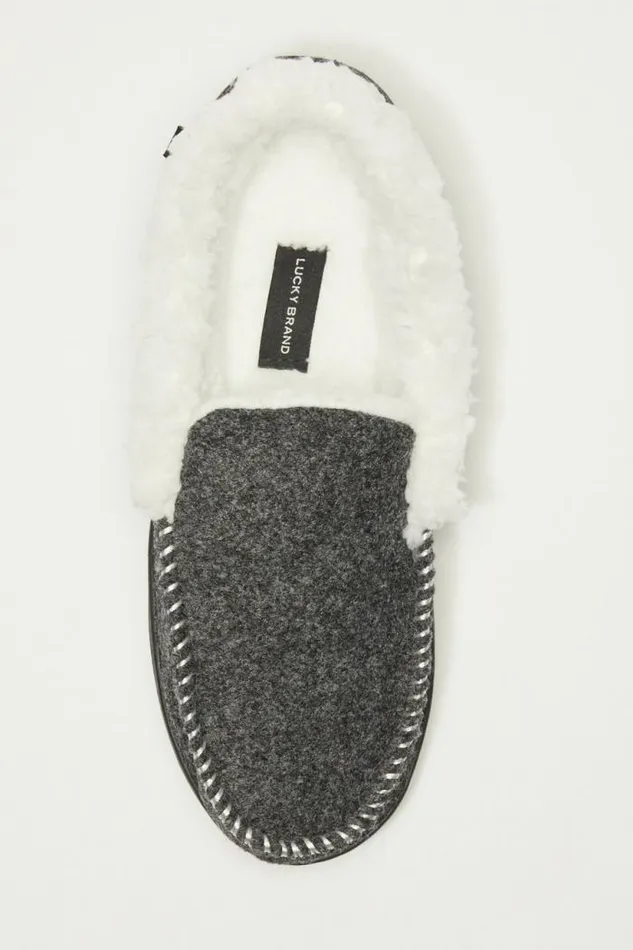 Lucky Brand Faux Wool Sherpa Lined Slipper Multi Men Shoes