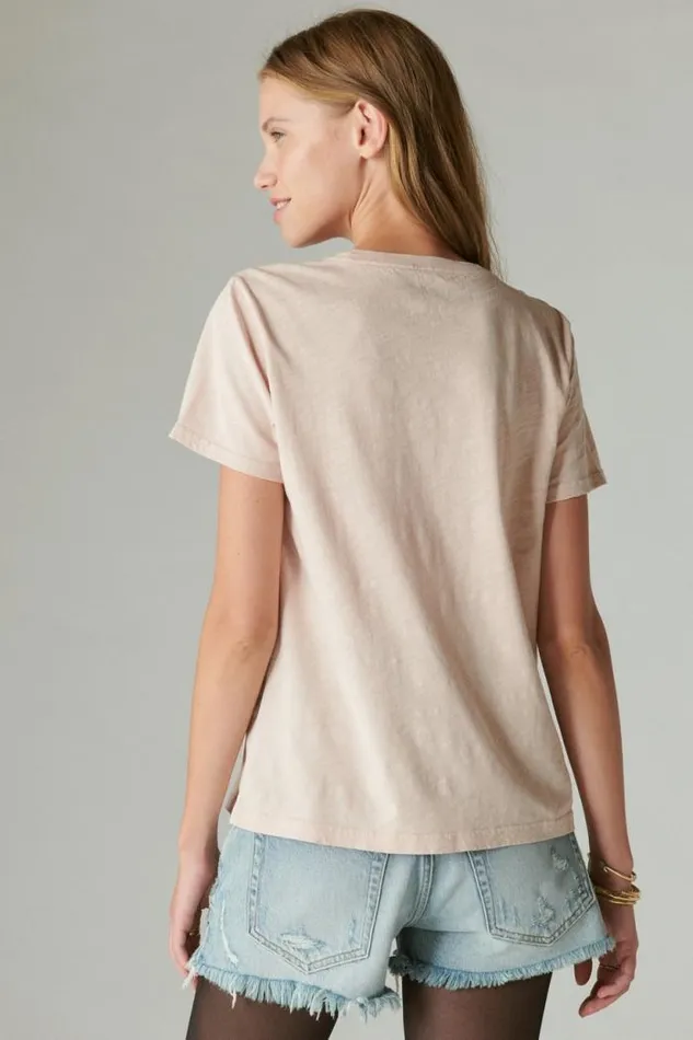 Lucky Brand Grateful Dead Steal Your Face Peach Whip Women Graphic Tees