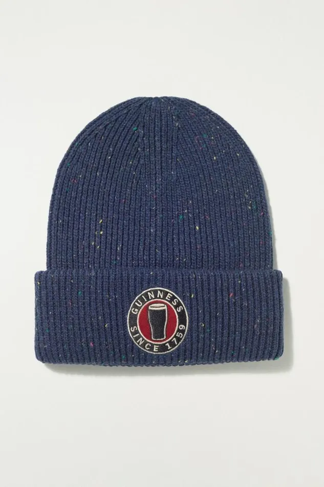 Lucky Brand Guinness Drink Glass Patch Beanie Pageant Blue Men Hats Lucky Brand Guinness Drink Glass Patch Beanie Pageant Blue Men Hats