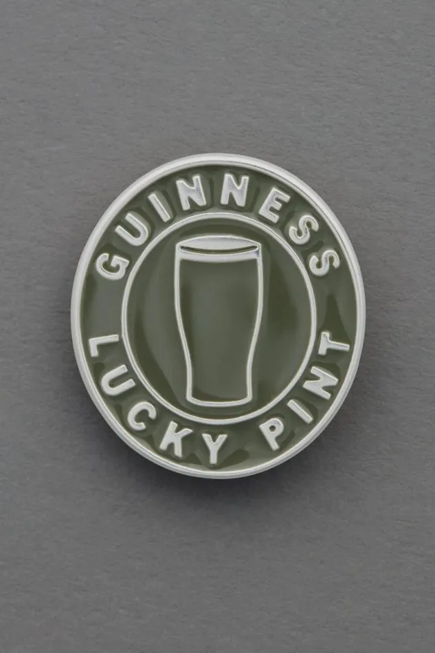 Lucky Brand Guinness Lucky Pint Pin Silver Women Jewelry