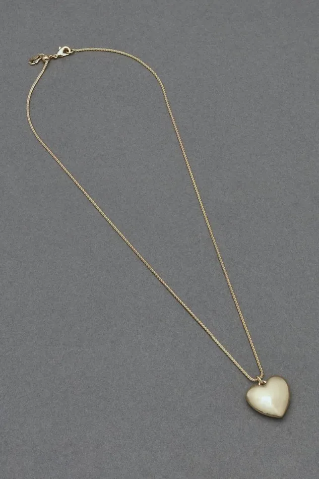 Lucky Brand High Shine Heart Pendant Gold Women Jewelry