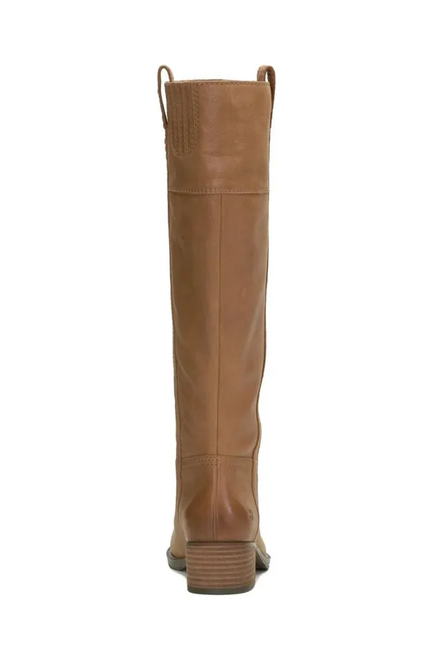 Lucky Brand Hybiscus Leather Knee High Boot Light Brown Women Shoes