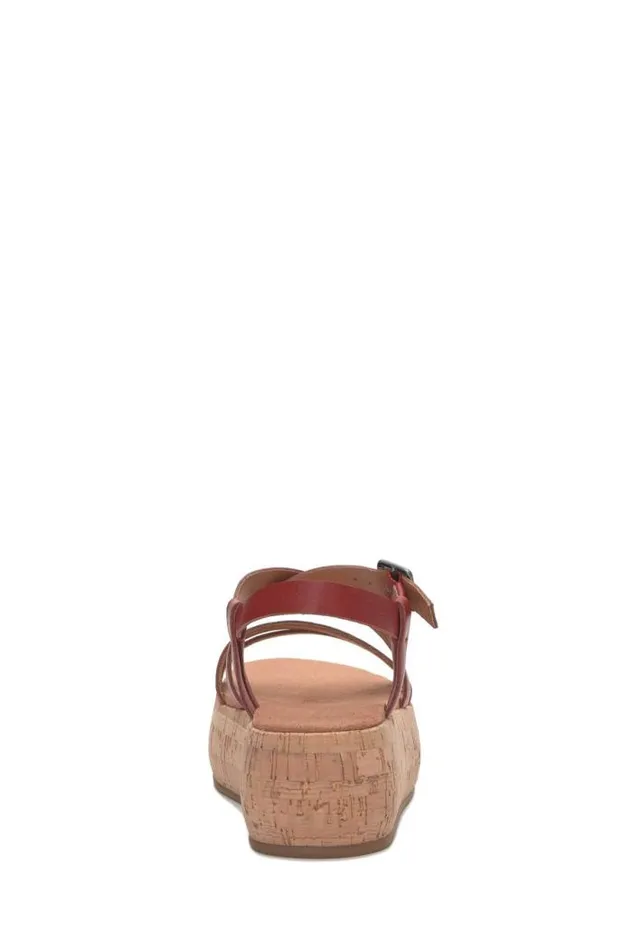 Lucky Brand Jacobean Cork Platform Sandal Light Red Women Shoes