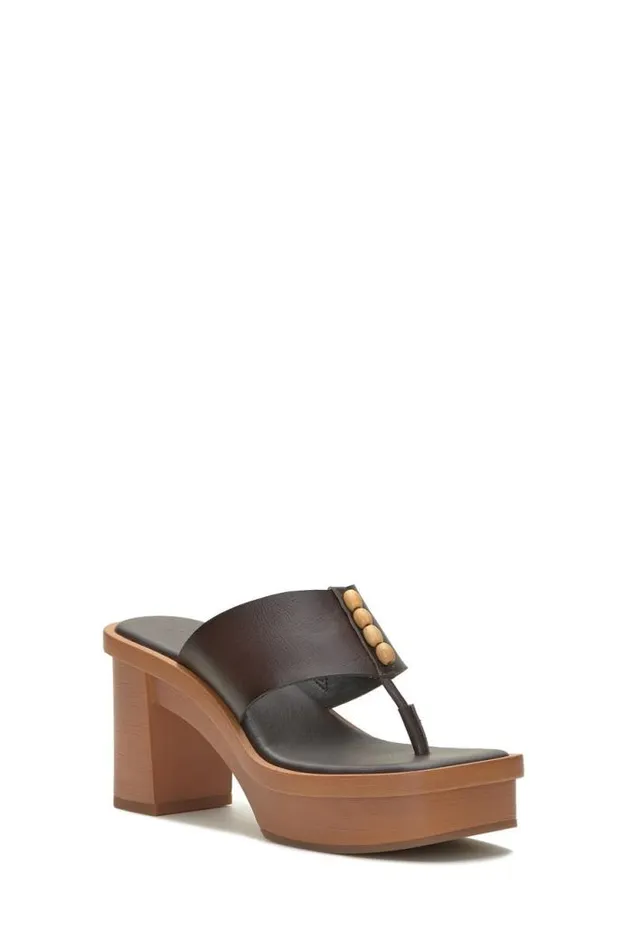 Lucky Brand Mandelina Sandal Heel Light Brown Women Shoes