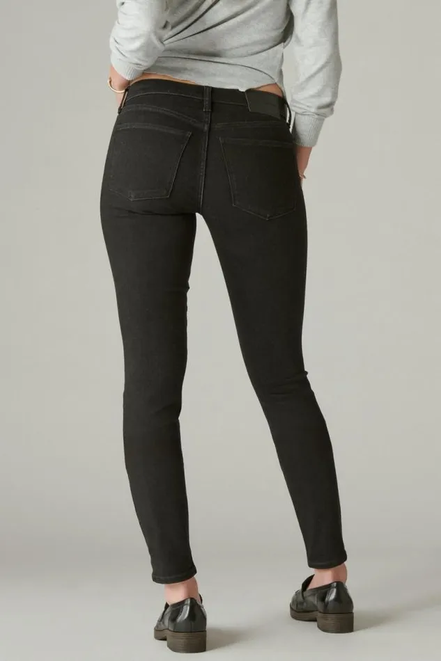 Lucky Brand Mid Rise Ava Skinny Clean Black Women Jeans